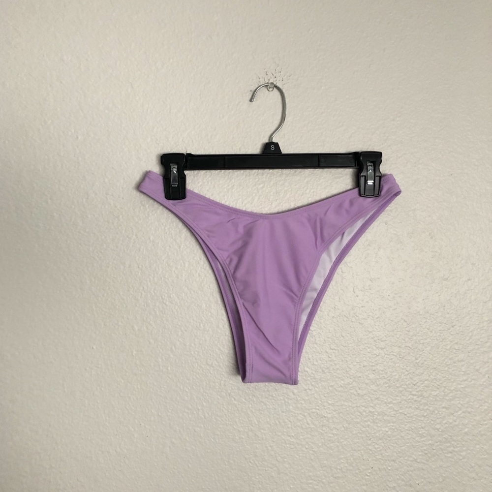 Purple cheeky bikini bottoms